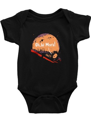 Darkhane Mars Siyah Unisex Bebek Body - Zıbın