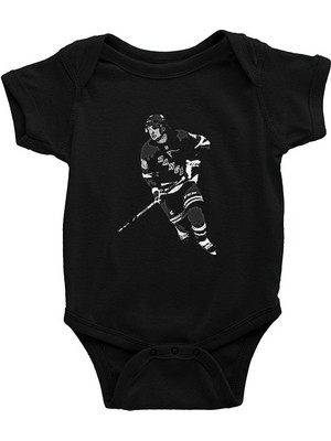 Darkhane Hokey Siyah Unisex Bebek Body - Zıbın