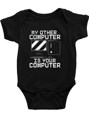 Darkhane Hacker Siyah Unisex Bebek Body - Zıbın