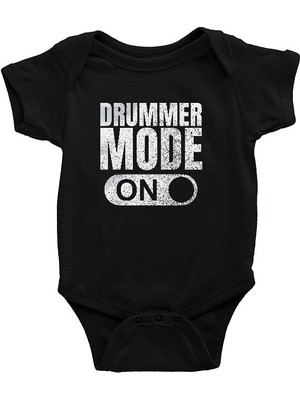 Darkhane Bateri Modu Açık Siyah Unisex Bebek Body - Zıbın