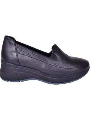 Mammamia D24YA-3665 Siyah Kadın Deri Ayakkabı