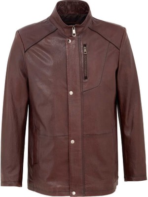 Tergan Kahve Hakiki Deri Erkek Hakiki Deri Mont - E22BDM310400-R4W