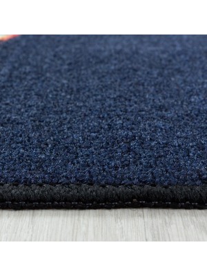 Carpettex Oyun Halısı Uzay Gezegenler Temalı Çocuk Bebek Odası Lacivert Tonlarda