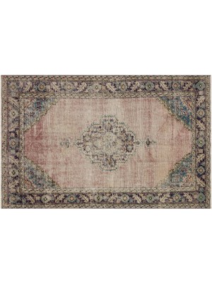 El Dokuma  Vintage Eskitme Halı 142X223 cm 10350