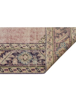 El Dokuma  Vintage Eskitme Halı 142X223 cm 10350