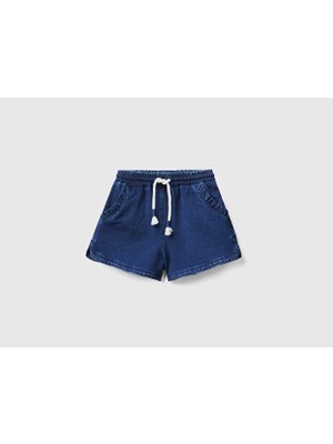 Benetton Kız Çocuk Denim Çocuk  Şort 4BAYG900R-24Y-003