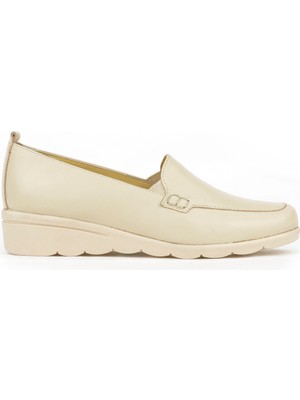 Ziya Ziya, Kadın Hakiki Deri Günlük Ayakkabı 1411022Z2021 Bej