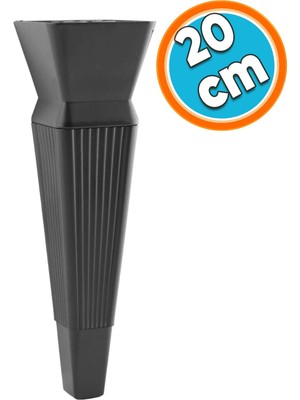 Nzb Mobilya Oturma Grubu Kanepe Sehpa Tv Ünitesi Koltuk Ayağı Baza Ayakları Mat Siyah 20 cm