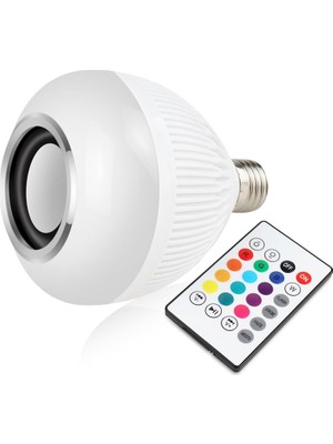 Xiyu Shop 5W Tarzı Rgb LED Bluetooth Lamba Akıllı Ampul E27 12W Bluetooth Hoparlör Müzik Ampul Akıllı Lamba App Kontrolü Kısılabilir Ampul Rgb Dekor Işık (Yurt Dışından)