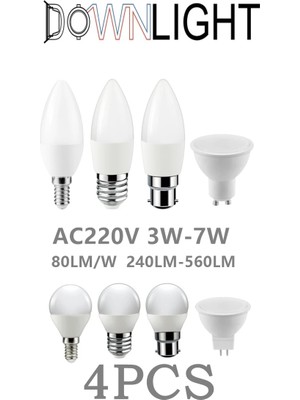 Xiyu Shop 7W Tarzı MR16 4pcs Fabrika Doğrudan LED Ampul Mum Lamba E14 E27GU10 Mrv Düşük Güç, Yüksek Lümen, Flaş Yok Çalışma Mutfağına Başvurun (Yurt Dışından)