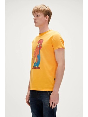 Bad Bear Cockerel 0 Yaka Erkek Tshirt - Oranj