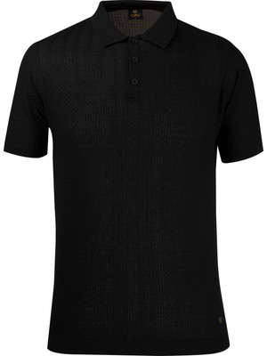 Çizgi Triko Erkek Yazlık Triko Polo Yaka Regular Kalıp