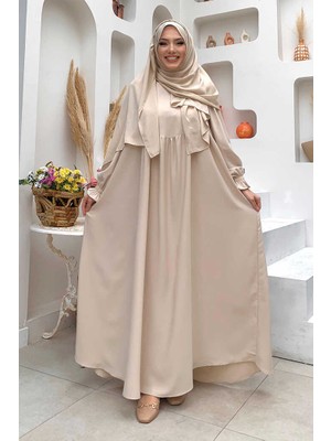 Bym Fashion Kol Manşetleri Büzgülü Elbise 6004 Taş