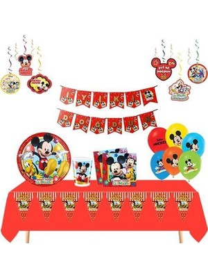 Parti Dükkanım Mickey Mouse Ekonomik Parti Seti (8 Kişilik)