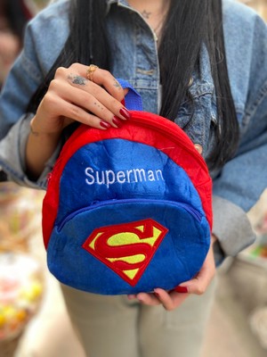 Piraye Gift Süperman Tasarımlı 22 cm Peluş Çanta