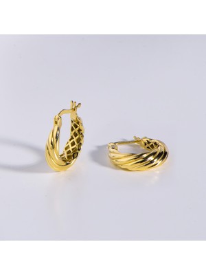 goldkupe 14 Ayar Italyan Halka Altın Küpe 3,6 gr