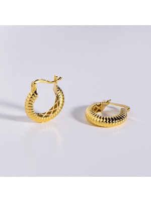 goldkupe 14 Ayar Italyan Halka Altın Küpe 3,15 gr