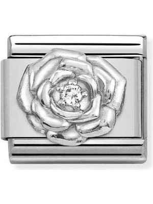 Nomination Composable Classic Dekoratif Link - Semboller - Gül - (12 Rose) 925 Gümüş Zirkon
