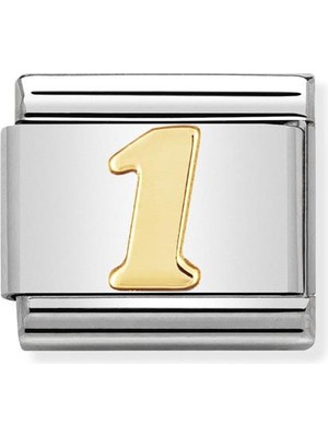 Nomination Composable Classic Dekoratif Link - Sayılar - Sayı 1 - (01 1) 18K Altın