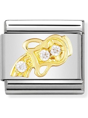 Nomination Composable Classic Dekoratif Link - Burçlar Cz - Kova Burcu -  18K Altın Zirkon