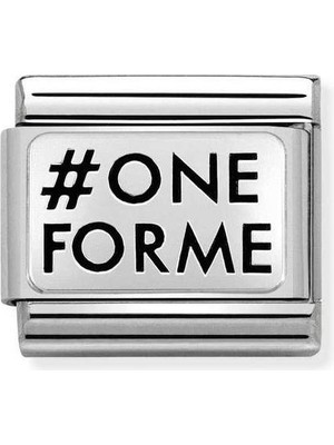 Nomination Composable Classic Dekoratif Link - Plakalar Oksitlenmiş - Bana Bir -  925 Gümüş