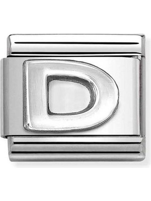 Nomination Composable Classic Dekoratif Link - Harfler - D - (04 D) 925 Gümüş