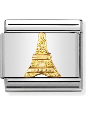 Nomination Composable Classic Dekoratif Link - Kabartma Anıtlar - Eyfel Kulesi -  18K Altın