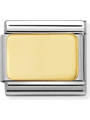 Nomination Composable Classic Dekoratif Link - Gravür - Altın Plaka - (01 Gold Plate) 18K Altın