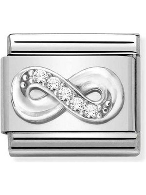 Nomination Composable Classic Dekoratif Link - Semboller - Sonsuzluk - (41 Infinity) 925 Gümüş Zirkon