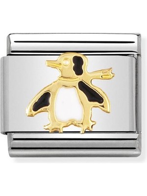 Nomination Composable Classic Dekoratif Link - Hayvanlar - Penguen - (04 Penguin) 18K Altın