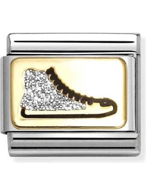 Nomination Composable Classic Dekoratif Link - Plakalar Pırıltılı - Spor Ayakkabı -  18K Altın