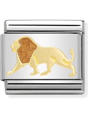 Nomination Composable Classic Dekoratif Link - Hayvanlar - Aslan - (15 Lion) 18K Altın