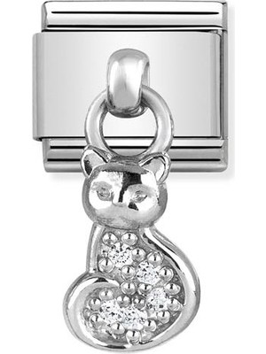 Nomination Composable Classic Dekoratif Charm - Charm Semboller - Kedi - (18 Cat) 925 Gümüş
