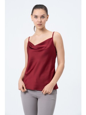 Shahiqa Degaje Yakalı Saten Yüzeyli Şık Bluz