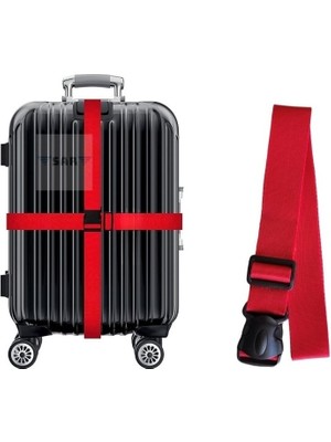 Sar 1 Adet Valiz Bavul Emniyet Kemeri Kırmızı