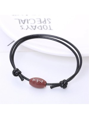 Mingjin Shop 1 Renk Stili A1-H-SP033-G Spor Tarzı Ayarlanabilir Ilham Basketbol Futbol Rugby Voleybol Örgülü Halat Bilezik Topu Charm Bilezikler Erkekler Hediyeler Için (Yurt Dışından)