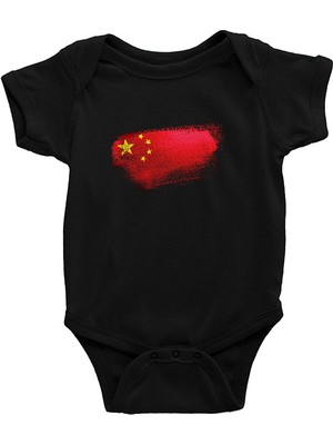 Darkhane Çin - China Siyah Unisex Bebek Body - Zıbın