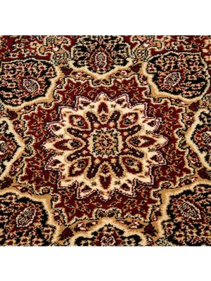 Carpettex Halı Klasik Desenli Halı Iran Tarzı Süslemeler Bordo Siyah Krem Renkler