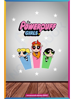 Nova Noook Powerpuff Girls Sticker Etiket Seti (STICKER-00042)