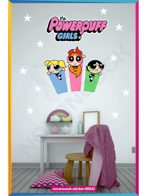 Nova Noook Powerpuff Girls Sticker Etiket Seti (STICKER-00042)