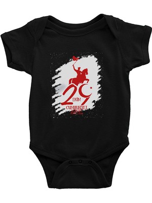 Darkhane 29 Ekim Cumhuriyet Bayramı Siyah Unisex Bebek Body - Zıbın