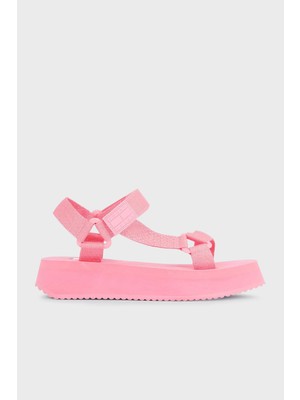 Tommy Jeans Cırtlı Platform Sandalet Bayan Sandalet EN0EN02466 Tıc