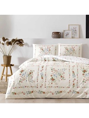 Taç Ranforce Çift Kişilik Nevresim Takımı Hilarie Pembe