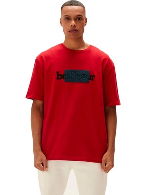 Bad Bear Taped Erkek Tshirt - Kirmizi