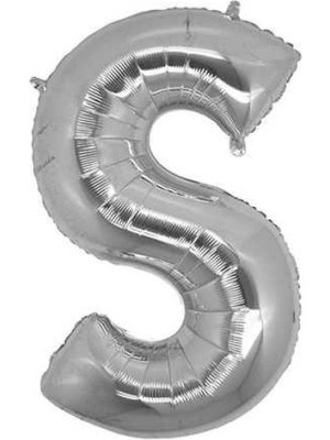 Kidspartim S Harf Gümüş Folyo Balon 40 Inc 100 cm