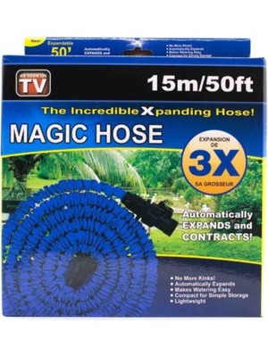 Upeka Sihirli Tabancalı 15 Metre Uzayan Bahçe Sulama Araç Yıkama  Hortumu