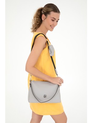 U.S. Polo Assn. Kadın Açık Gri Omuz Çantası 50293655-VR001