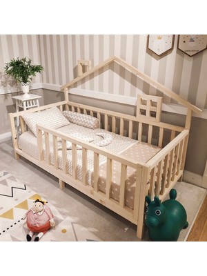 Baby Kinder Luxury Montessori Doğal Bebek ve Çocuk Karyolası