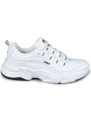 Jump 26776 Beyaz - Siyah Kadın Sneaker Günlük Spor Ayakkabı