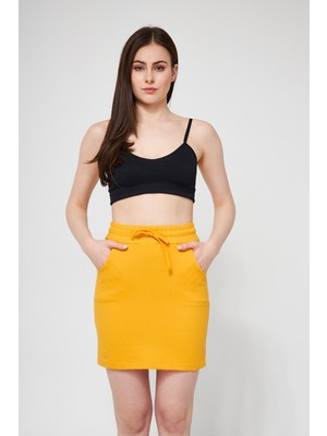 Camenta Sarı 2 Iplik Cepli Etek